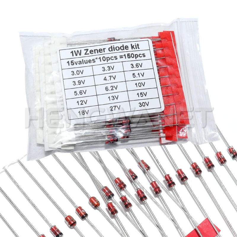 1W Zener diode kit 15values*10pcs=150PCS DO-41 3V-30V component diy kit