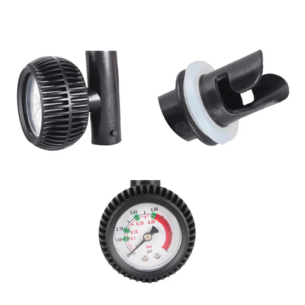 1 Pc Psi Barometer Pressure Gauge Thermometer Air Valve For Inflatable Boat Kayak PVC Pressure Gauge Air Thermometer