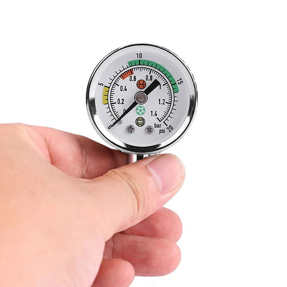 Soccer Ball Pressure Gauge Air Watch Or 3PCS Needle Football Volleyball Barometers Portable Air Release Valve Inflatable Tools