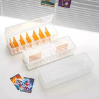 Clear Plastic Compartmentalized Organizer Box Holds 550+ Game Cards Storage Box  Portable With Adjustable Divider For Cards