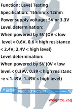 Logic Pulser Analyzer Detecting Probe 5V 3.3V Convenient and Quick Learning Board Logic Tester Pen Level Tester with Line