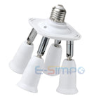1/3/4/5 in 1 E26 E27 to 3/4/5 E26 E27 Edison Screw LED Lamp Bulb Base Splitter E27 Light Socket Holder Adapter Extender