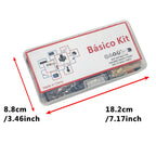 Elecrtonics Fun Basico Kit For Arduino Uno R3 Board 830-Hole BreadBoard Dupont Elecrtonics Starter Learning Kit