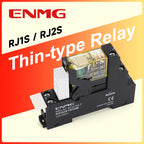 Thin-Flat Intermediate Relay 1NO1NC/2NO2NC 8A 24VDC | Compatible with  RJ1S-CL-D24 & RJ2S-CL-D24 | DIN Rail Relay for Contro