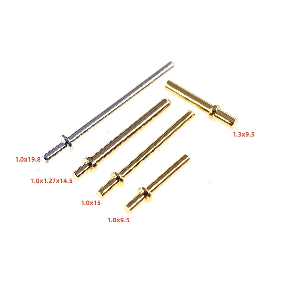 100/2000 Pcs Printed Circuit Board Male PCB Pins Gold Plated Press-Fit Tip Header Diameter 1.0 1.3 MM Brass Bias Connector Solid