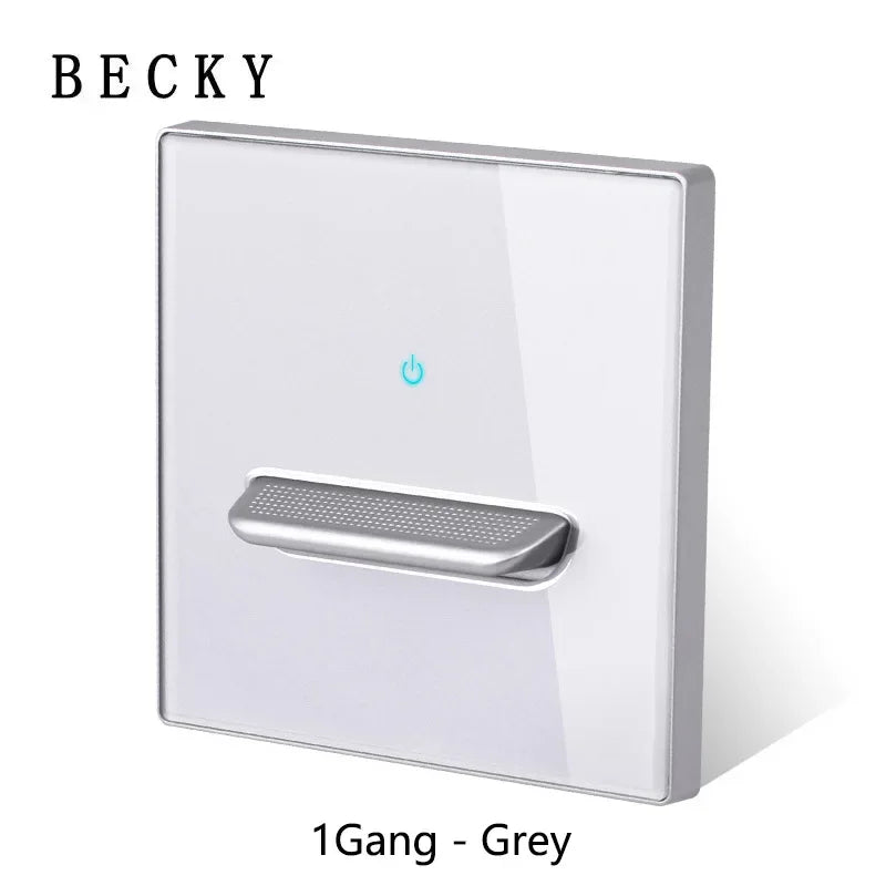 Retro Toggle Light Switch Glass Panel Wall Switch 2 Way EU UK Standard 16A LED Indicator Luxury Vintage Home Interior Ornament