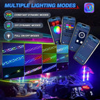 Nilight  3-6FT RGB LED Whip Light, Spiral Neon Flagpole Lights With Remote Control Color Changing Lights for ATV UTV Buggy 2PCS