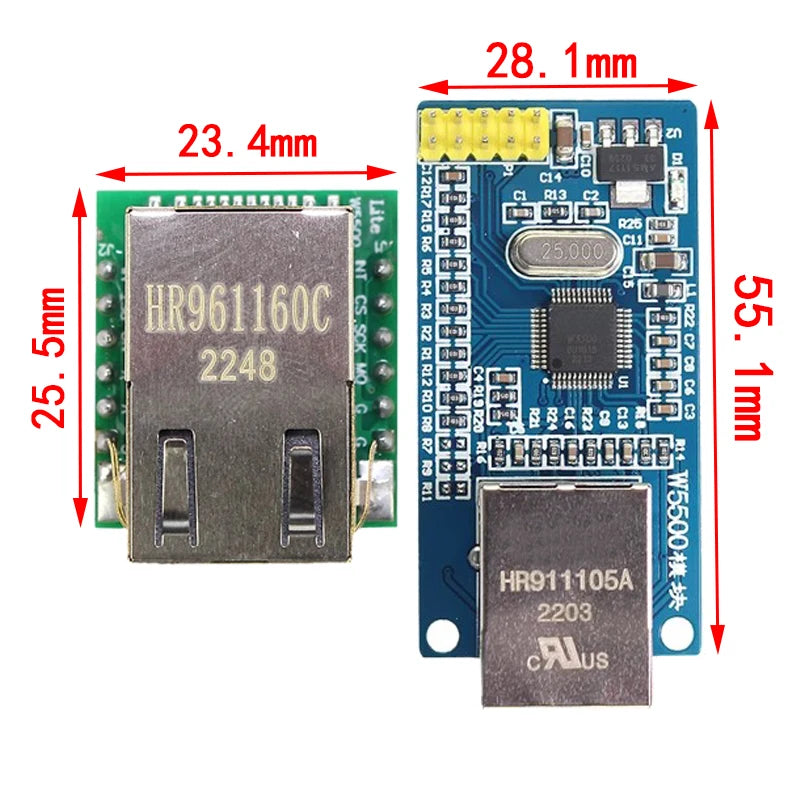 New W5500 Ethernet network module hardware TCP / IP 51 / STM32 microcontroller program over W5100