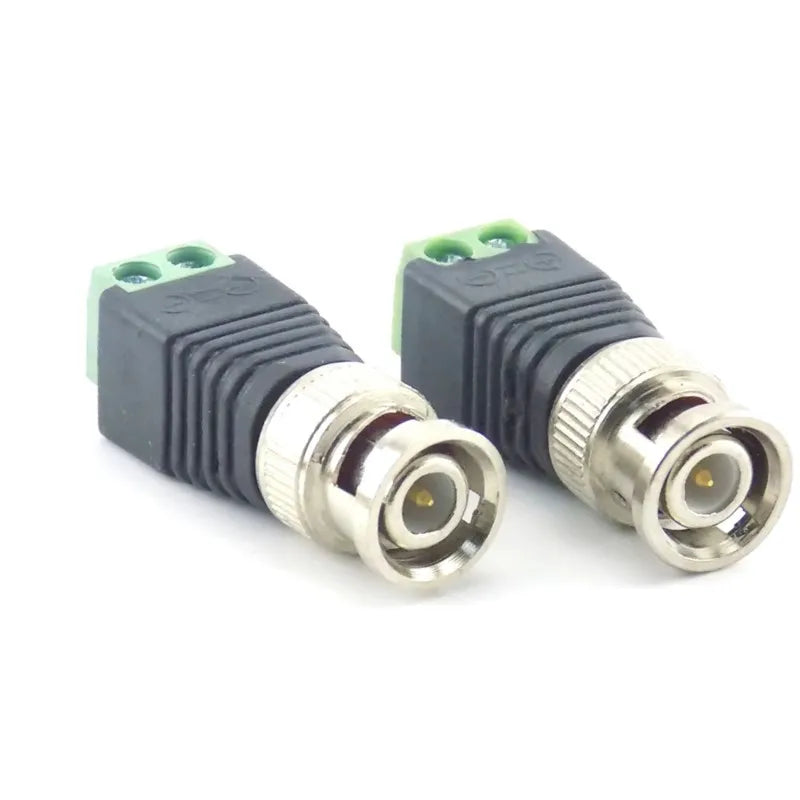 2/5/10pcs 12V DC BNC Male Female Connector Coax CAT5 Video Balun Adapter Plug For Led Strip Lights CCTV Camera Accessories B5