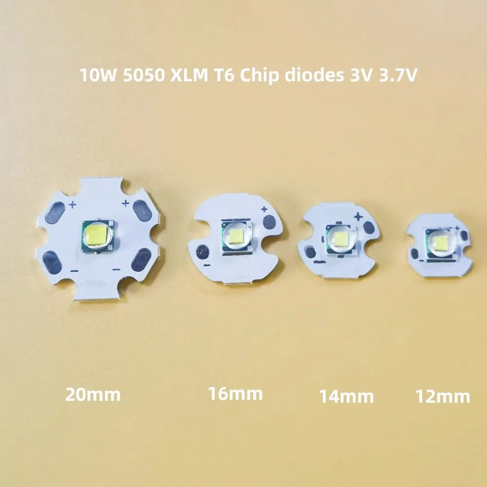 High Power LED 10W 5050 XLM T6 Led Chip Diodes 3V 3.7V Flashlights Parts DIY For Bicycle Car Accessories Headlamp
