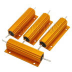 100W RX24 0.01 ~ 100K Aluminum Power Metal Shell Case Wirewound Resistor 0.1 0.5 1 1.5 2 6 8 10 20 100 150 200R 300R 1K 10K ohm