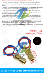TZT 650nm 5mW 6MM 9MM 12MM Red Point / Line / Cross Laser Module Head Glass Lens Focusable Focus Adjustable Laser Head