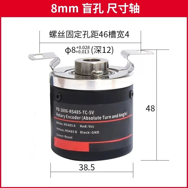 High‑Precision Magnetic Absolute Rotary Encoder RS485 Output Mini Angle Position Transducer Sensor