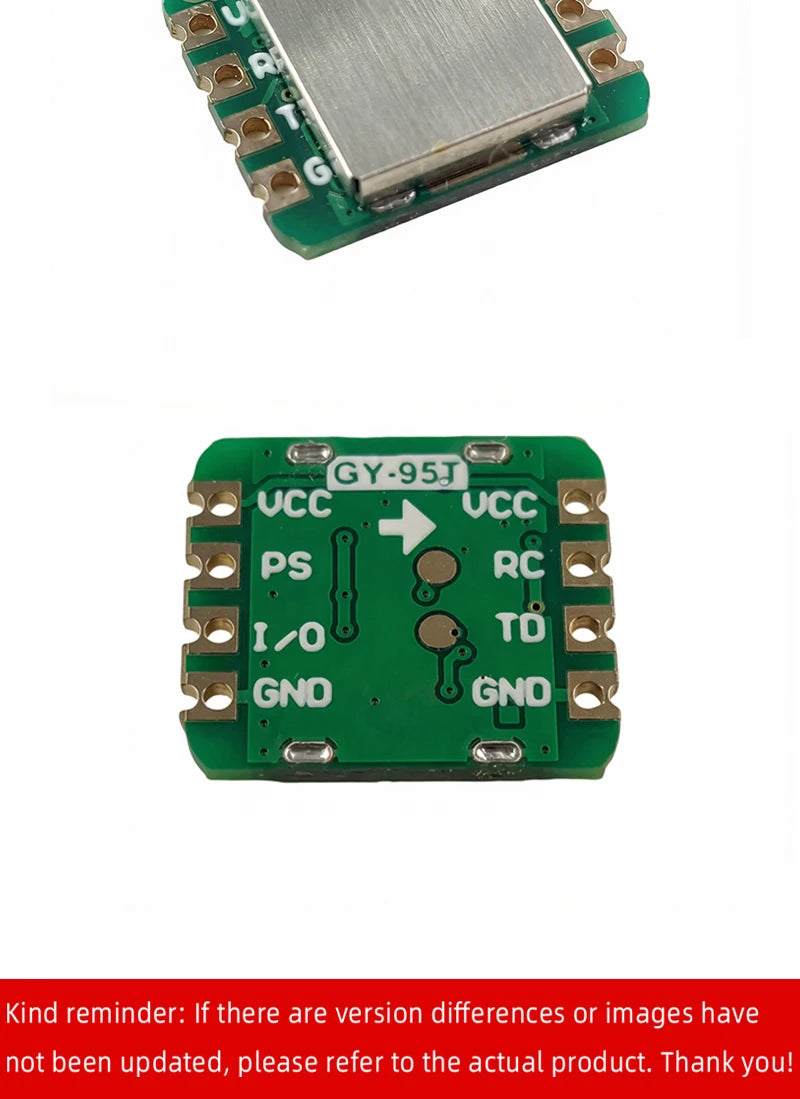 GY‑95T Nine‑Axis Sensor Module High Precision IMU Inertial Measurement Unit Attitude Sensor With CH340 USB Baseboard