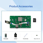 DWIN 7 Inch 800*480 HMI Intelligent TN TFT LCD Display Module UART Commercial Grade Capacitive Touch Screen DMG80480C070_03W
