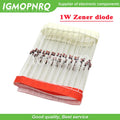 100pcs 1W Zener diode DO-35 1N4728A 3V3 1N4727A 3V0 1N4733A 5V1 1N4732A 4V7 1N4731A 4V3 1N4730A 3V9 1N4729A 3V6 1N4728A 3V3