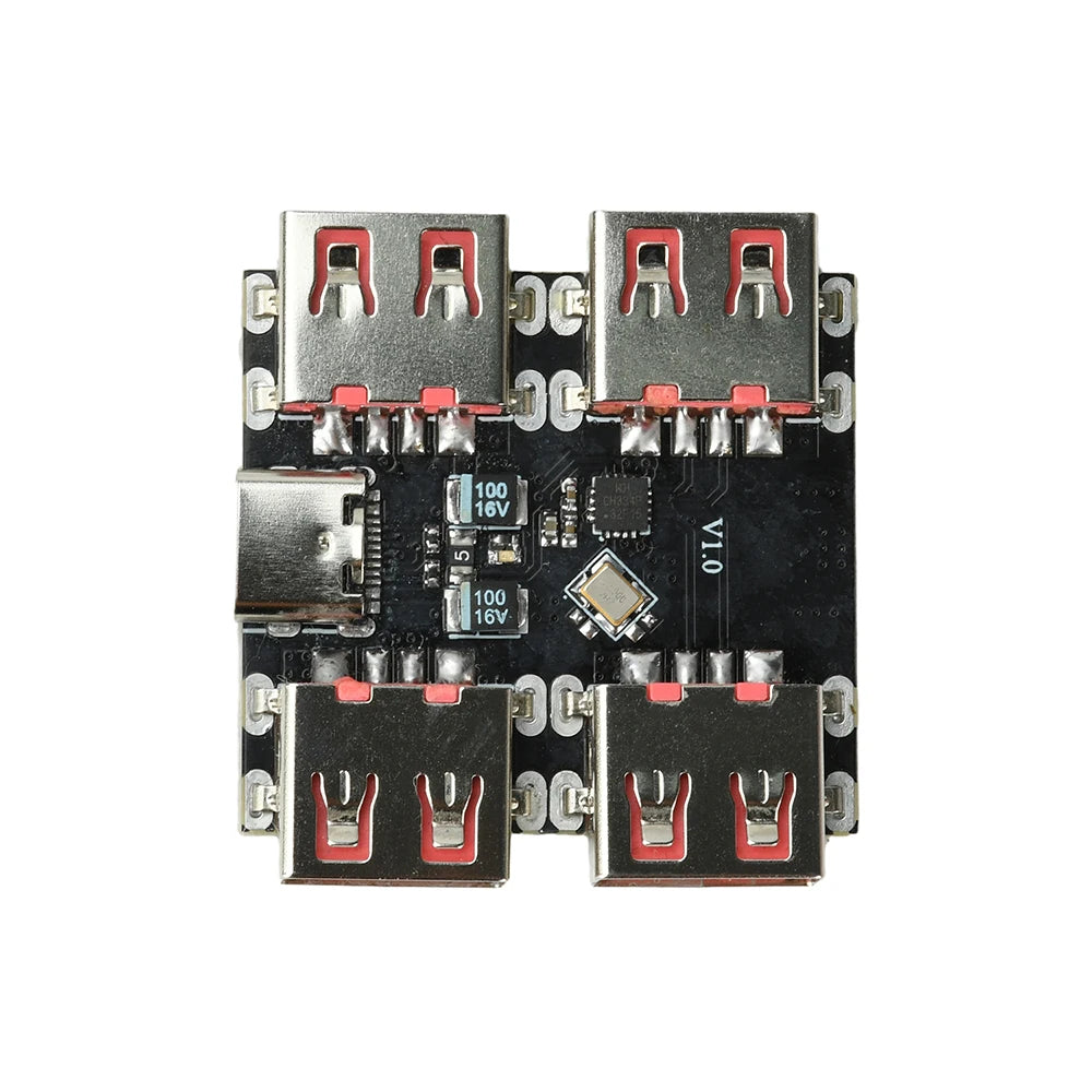 XL334P4 USB2.0 4-port Controller Expansion Module USB 2.0 to 4 Channel Way Splitter USB-HUB Type-C Extender Board 40MB/S
