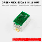 Distribution Box One In Several Out Power Wire Universal Electric Connector Junction Din Rail Terminal Block UKK 80A160A250A400A