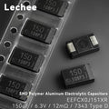 10PCS/lot EEFCX0J151XR 6.3V 150uF 12mOhm Ultra-Thin SMD Polymer Aluminum Electrolytic Capacitors Low ESR New and original