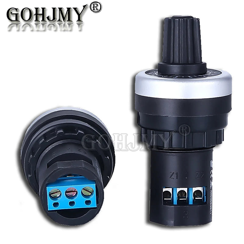 LA42DWQ-22 1K 2K 5K 10K 20K 50K 100K 200K 22mm Diameter Pots Rotary Potentiometer Converter Governor Inverter Resistance Switch