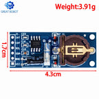 PCF8563T RTC Clock Module, IIC Real Time Clock with AT24C32 Memory 3.3V Low Power for Arduino