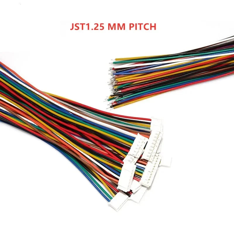 10pc SH/ZH/PH/XH 1.0mm 1.25mm 1.5mm 2.0mm 2.54mm Single Male Plug Connector Wire 2/3/4/5/6/7/8-12Pin Jumper Cable