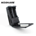 KOSHARE 2 Slot LED Display Battery Charger Type-C Input For 26650/21700/18650/18500/16340/14500 Lithium Rechargeable Batteries