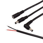 DC Power Plug 5.5 X 2.1 2.5mm 5.5 * 2.1mm Male Female CCTV Adapter Connector Cable Extension Cords 12V Surveillance Camera