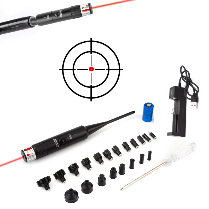 Universal Laser Bore Sight Kit .177 .22 to.64 Rifle Collimator Boresighter Laser Pointer Collimator Sight