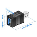 1-2PCS USB A to USB B Adapter High-Speed 5Gbps Type A 3.0 Female to Type B Male Power & Data Connector for Printer Scanner