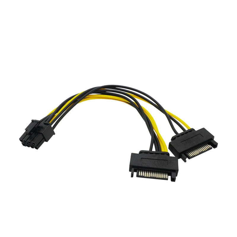 PCIe 6pin to 6 2 pin PCI 8pin Adapter Splitter Power Extension Cable,Power Supply PCI-e 6-pin to 8-pin for PCI Express GPU