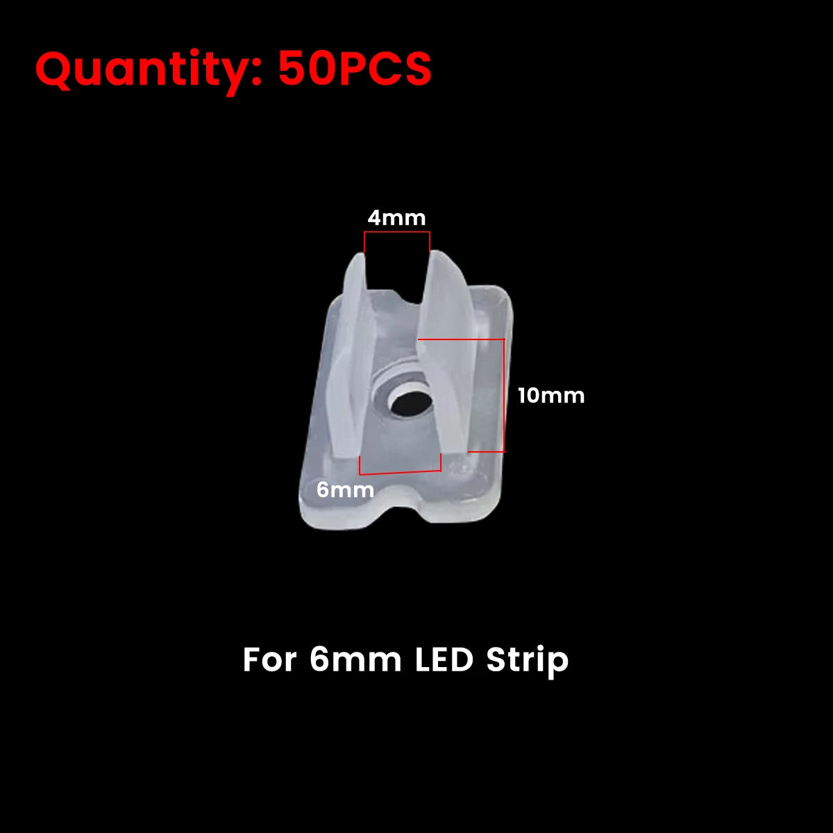 LED Strip Fix Clips Holder Connector Accessories For Fixing 2835 Neon Light 6mm 8mm 12mm 15mm 220V Flexible COB Plastic Buckle