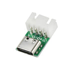 1 Pcs Female Connector USB 3.1 Type -C Breakout Board with PCB Converter Board for Data Line Wire Cable Transfer