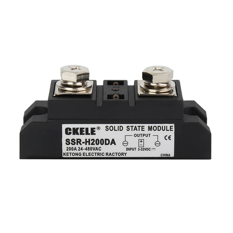 Industrial Solid State Relay SSR DC-AC Module Single Phase 3-32VDC Input 24-480VAC Output 80A 100A 150A 200A 300A 350A 400A 500A