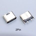 JCD 10PCS 2/6/16/24 Pin Type-C Charging Port USB-C Female Connector Charger Socket PCB Soldering SMD SMT DIY Repair Adapter