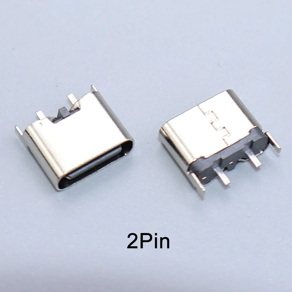 JCD 10PCS 2/6/16/24 Pin Type-C Charging Port USB-C Female Connector Charger Socket PCB Soldering SMD SMT DIY Repair Adapter