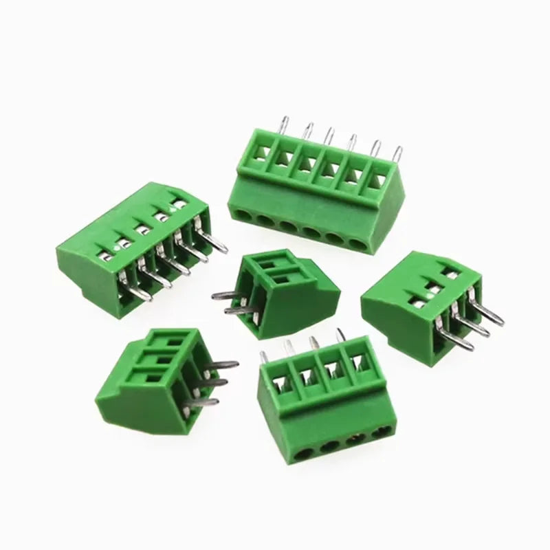 2/4/5Pcs Green Mini KF128 2.54mm 2P-6Pin Screw Terminal Blocks PCB Connector KF128-2.54 2P 3P 4P 5P 6P Terminal Blocks for wire