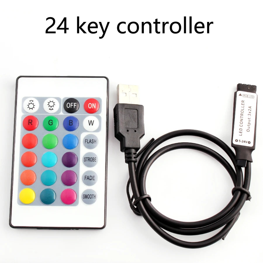 DC 5V USB LED Strip Light RGB Single Color Controller IR Bluetooth Remoter RF Wireless Remoter Control For LED Strip Light