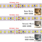 5M LED Strip Light DC 12V 24V 2835 Flexible Ribbon Diode Light 60/120/240/480 LED Stripe Warm Natural Cold White Luces Led Tape