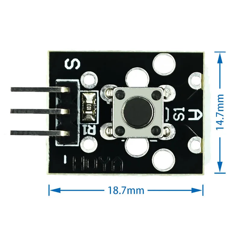 KY-004 3pin Button Key Switch Sensor Module for Arduino Diy Starter Kit 6*6*5mm 6x6x5mm KY004