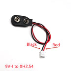 5Pcs 9V Battery Clip to XH2.54 PH2.0 2Pin Terminal Wire 15cm DC Power Adapter Cable Red Black