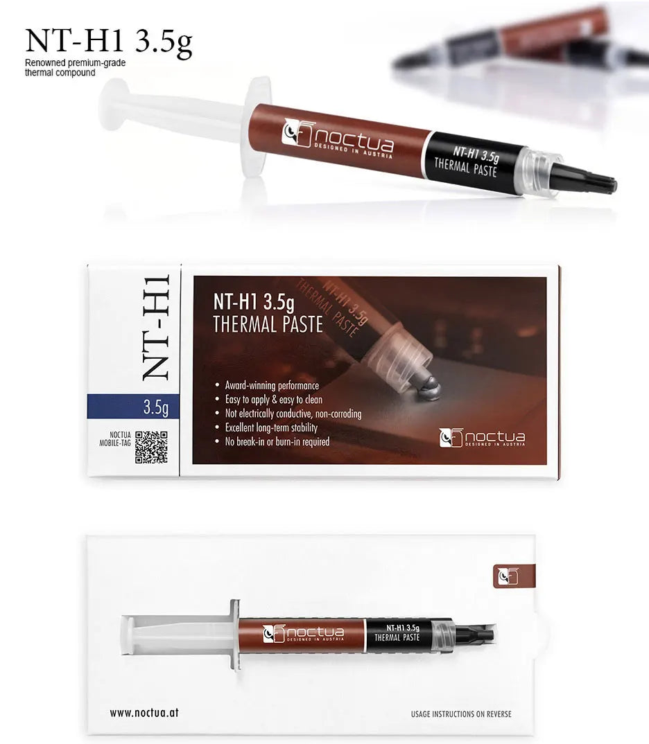 Noctua NT-H2 NT-H1 3.5g 10g Thermal Conductive grease paste For Notebook Graphics CPU Thermal Conductive Grease Chassis Radiator