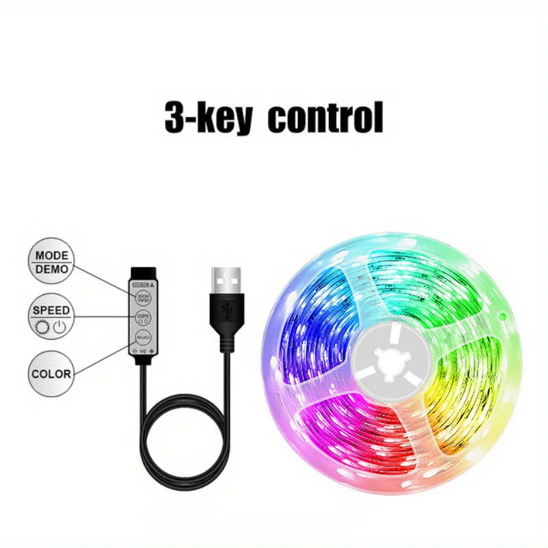 Smart LED Strip Lights 1m-20m Music Sync 5V RGB Led Light with App and Remote Control Christmas Party Room Decoration Lighting