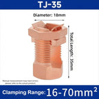 Electrical Equipment TJ Series Split Bolt Connector Sturdy Durable Copper Split Bolt Screw Terminal