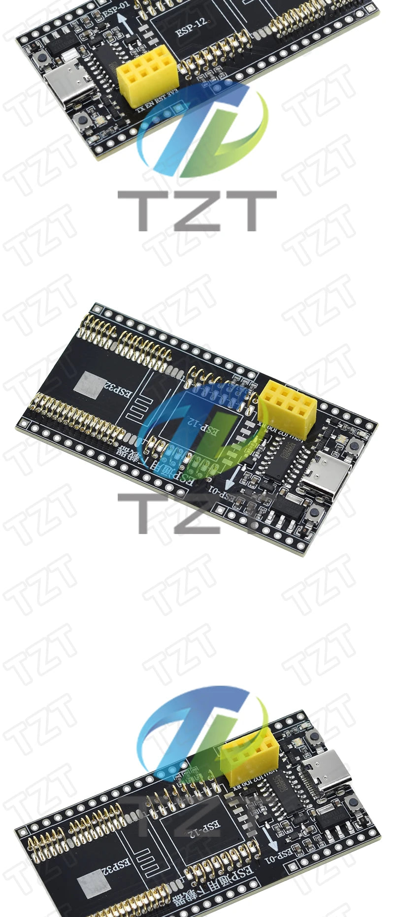 TZT ESP8266 ESP32 Development Board Test Programmer Socket Downloader for ESP-01 ESP01S ESP12 ESP32 Adapter CH340