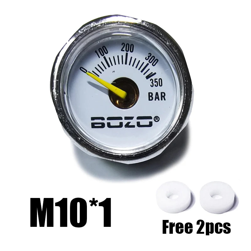 Mini 200bar 350bar Manometer Gauge 1inch 1/8NPT, 1/8BSPP, M10*1, M8*1 High Pressure Hand Pump Diving Mountaineering