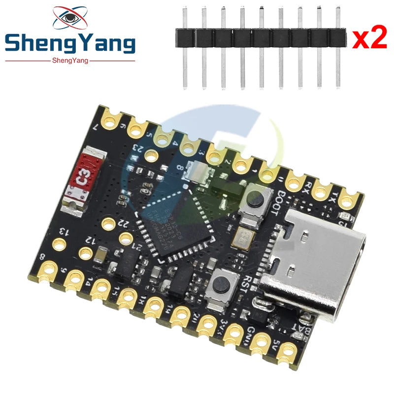 TZT SuperMini ESP32-C6 WiFi+Bluetooth ESP32 Development Board Microcontroller Programming Learning Controller Core Module