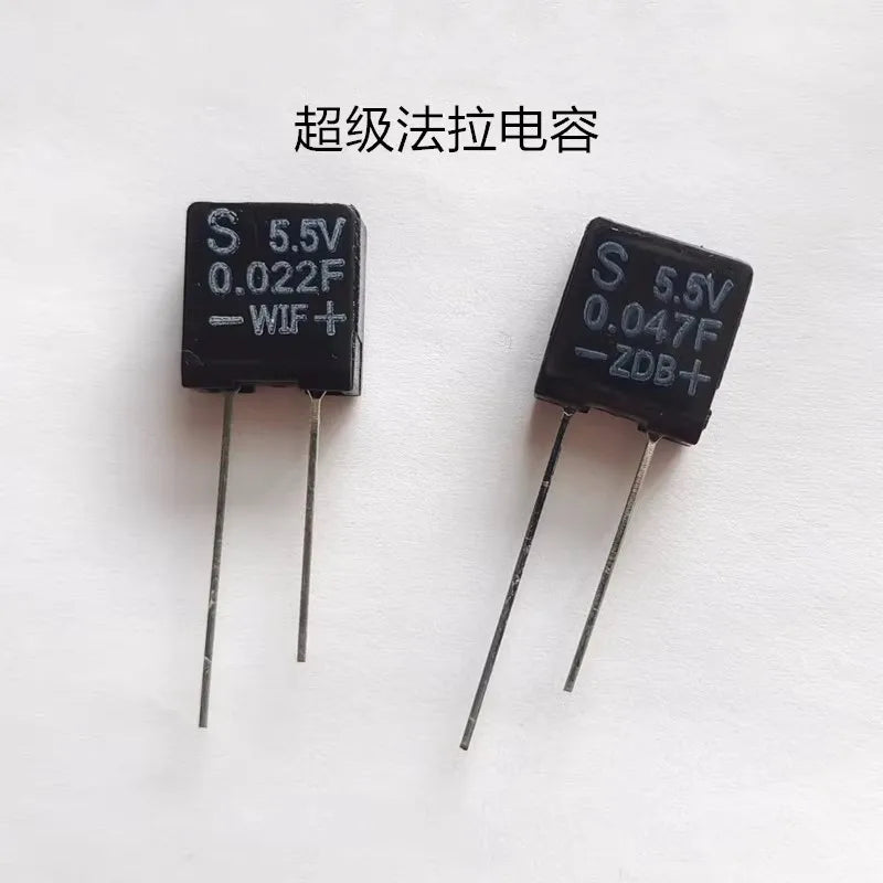10PCS Super Capacitance 5.5V0.047F/5.5V0.022F 9.8*5.3*10.5MMblock 5.5V0.1F  11.5*11.5*5.3mm