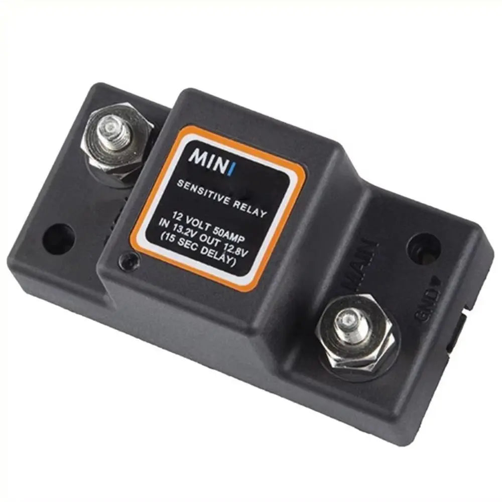Dual Battery Isolator Waterproof Mini Voltage Sensitive Relay 12V 50A Voltage Sensitive Relay for Camper RV Yacht Auto