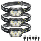 9 Led Strong Light Headlamp USB Rechageable Motion Sensor Headlight Portable Fishing Camping Outdoor Head Lamp 1200mah